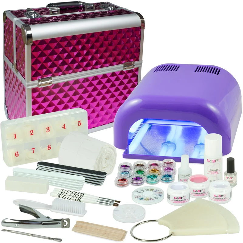 Mobiles Nagelstudio Starter Set Lila Diamonds