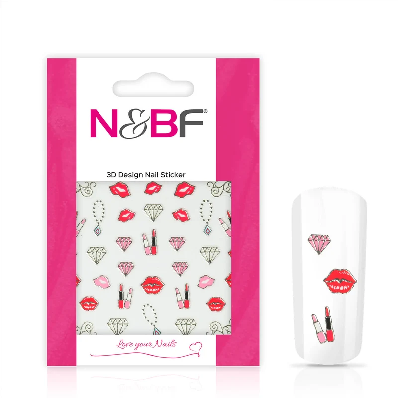 Nagelsticker Sweet Diamonds Silver