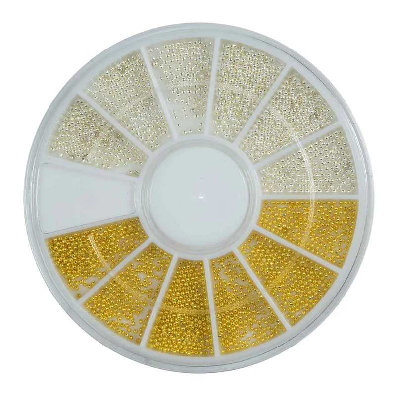 Nailart Perlen Gold Silber