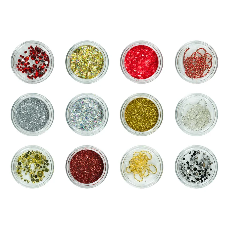 Nailart Glitter Mix Glamour 12er Set