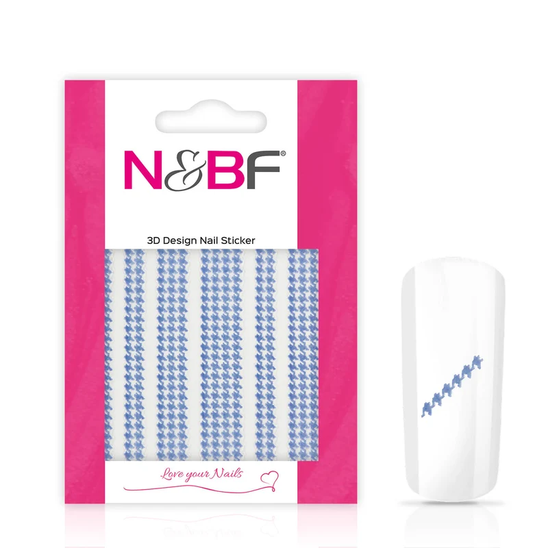 Nagelsticker Fancy Fence Blue