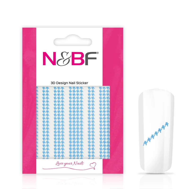 Nagelsticker Fancy Fence Baby Blue