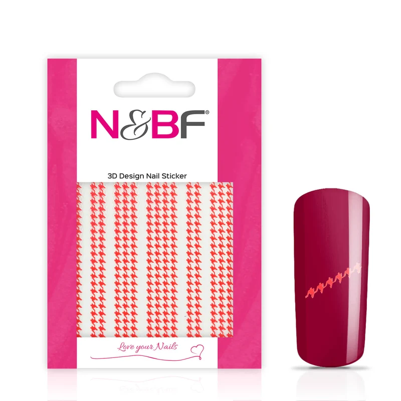 Nagelsticker Fancy Fence Red