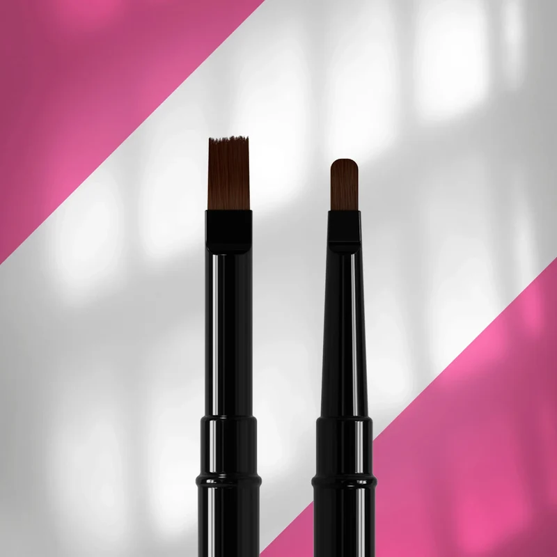STALEKS PRO Double-ended brush EXPERT for gel 7 mm / for gel 10 mm, nail brush NBE-04/08