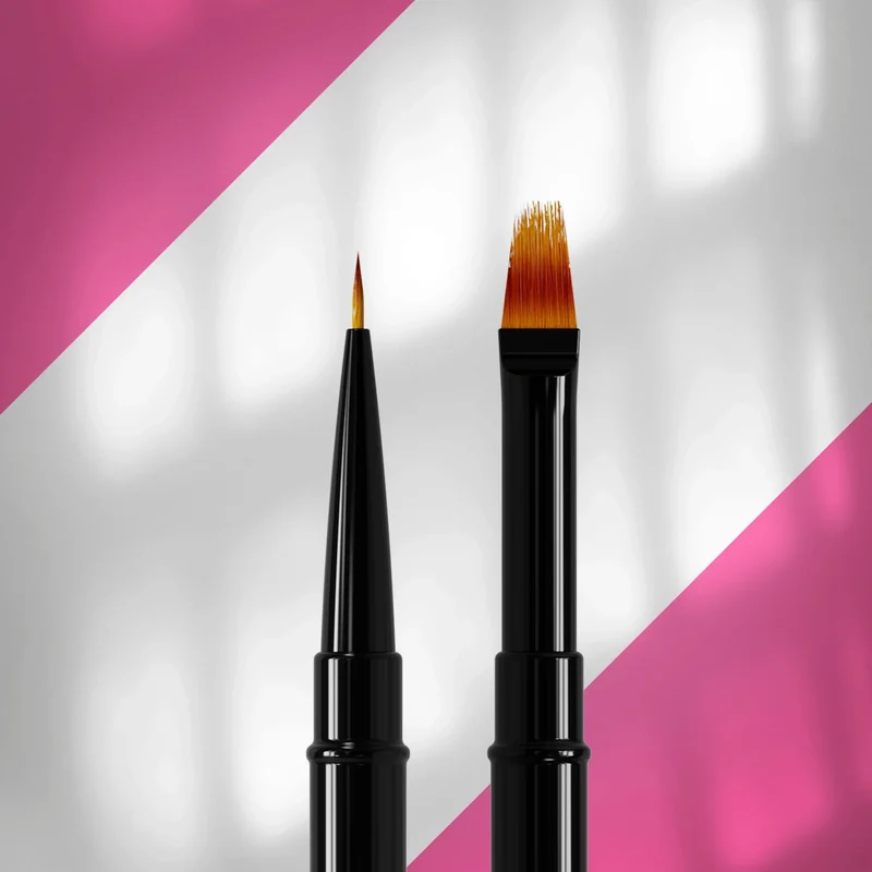 STALEKS PRO Double-ended brush EXPERT liner 7 mm / for gradient 11 mm, nail brush NBE-01/07