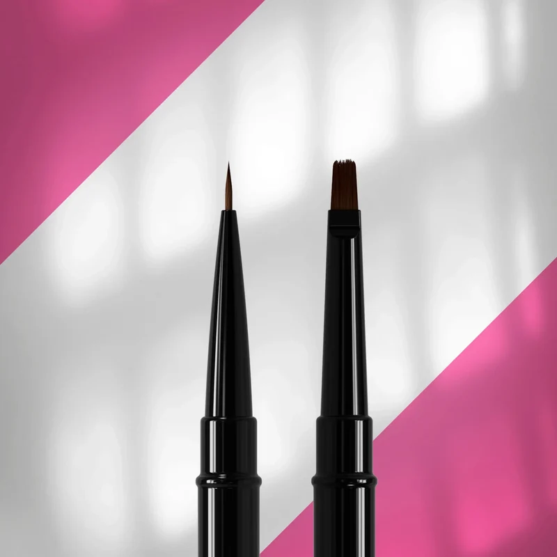 STALEKS PRO Double-ended brush EXPERT liner 7 mm / for gel 7 mm, nail brush NBE-01/04