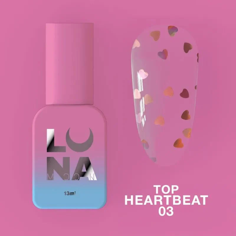 03 Heartbeat - Top Coat (No Wipe) 13ml LUNAmoon