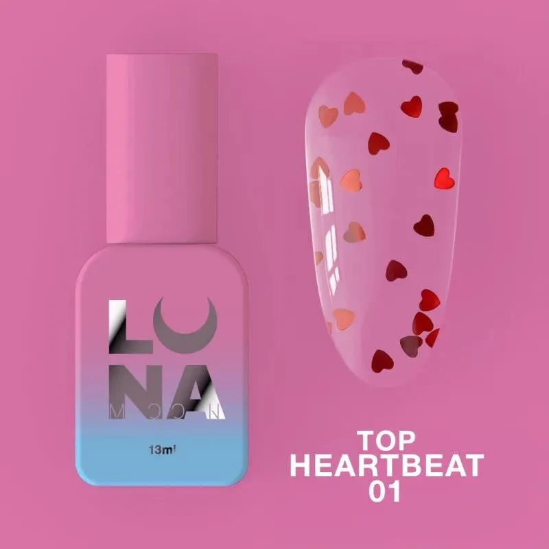 01 Heartbeat - Top Coat (No Wipe) 13ml LUNAmoon