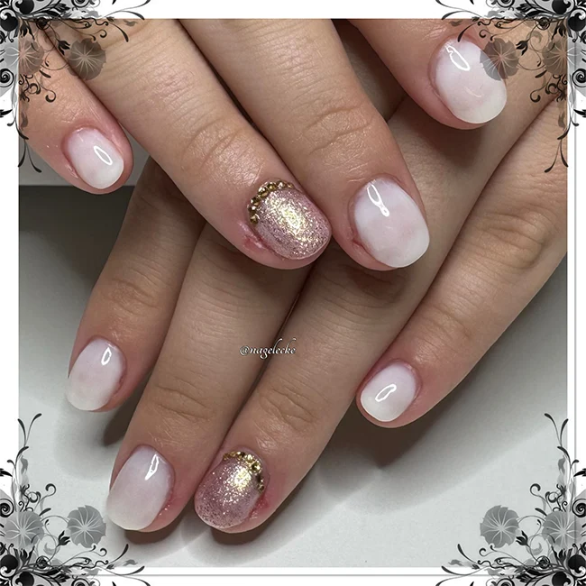 3in1 UV Gellack - 90292 - rose gold glitter – Braun
