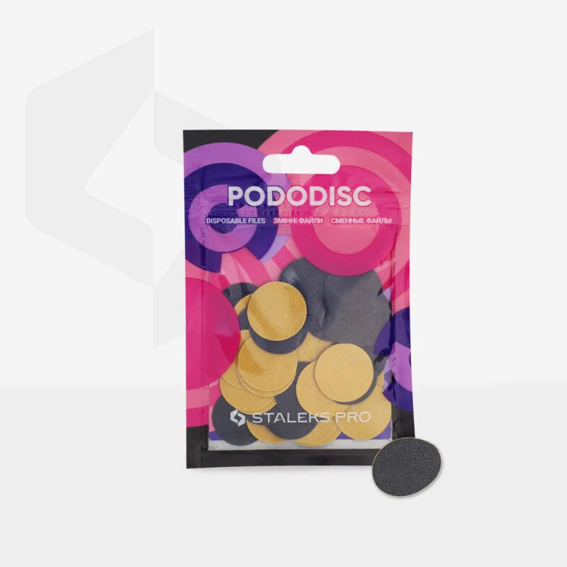 50 x Ersatz Schleifpapier PODODISC S 15mm BLACK (PDF-15) STALEKS