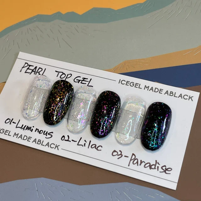 ICEGEL Pearl Top line gel polish, 3 colors 01-03