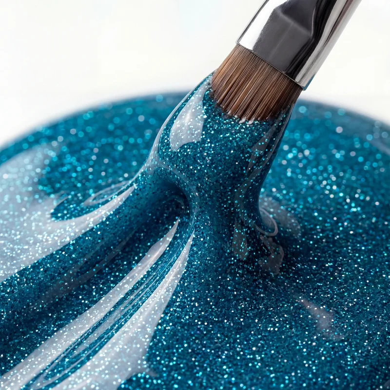 Glitter Farbgel Türkis 5ml