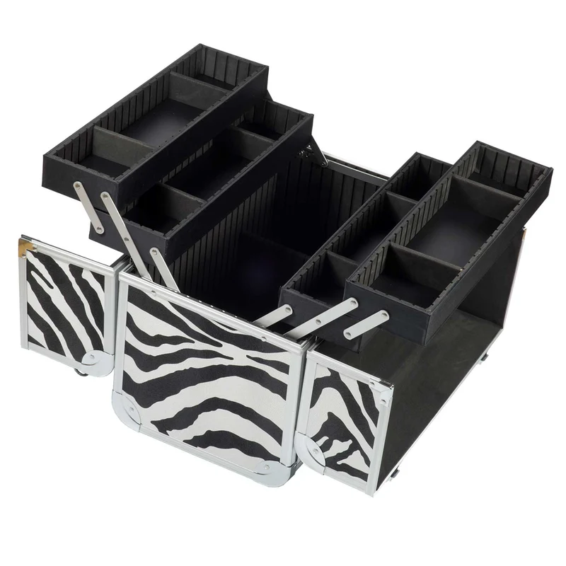 Mobiles Nagelstudio Mega Set Koffer Zebra Design