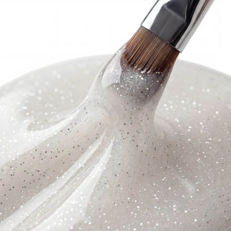 Glitter Farbgel Silver Shimmer 5ml