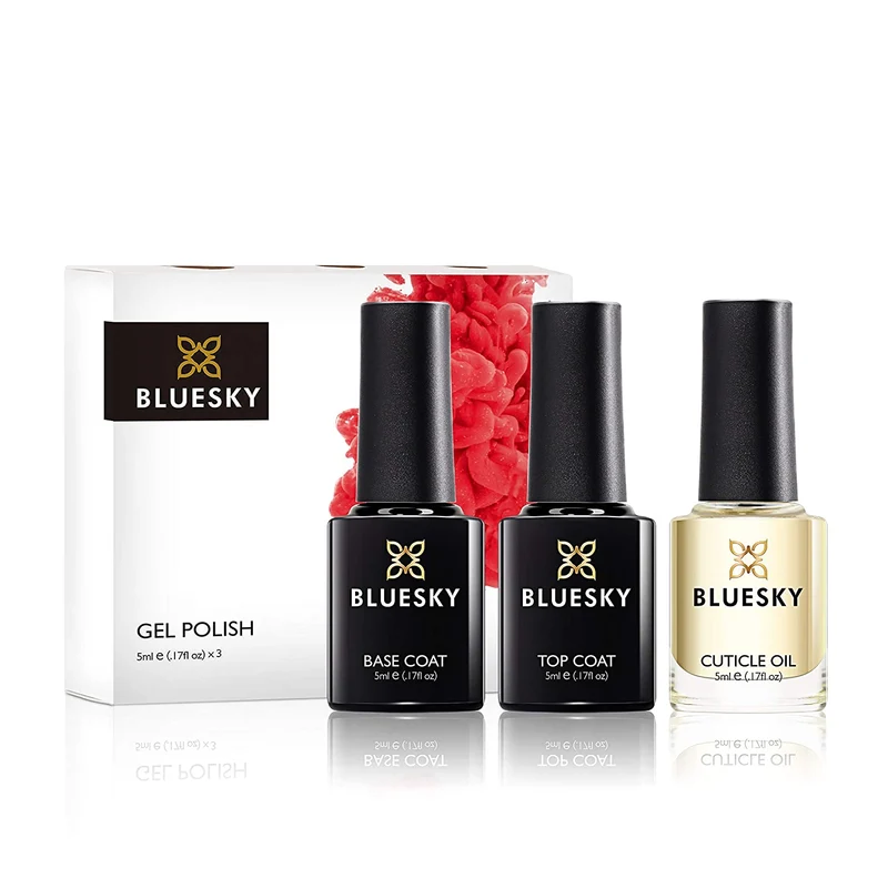 BLUESKY Set (Top Coat, Base Coat and Cuticle Oil) 5 ml