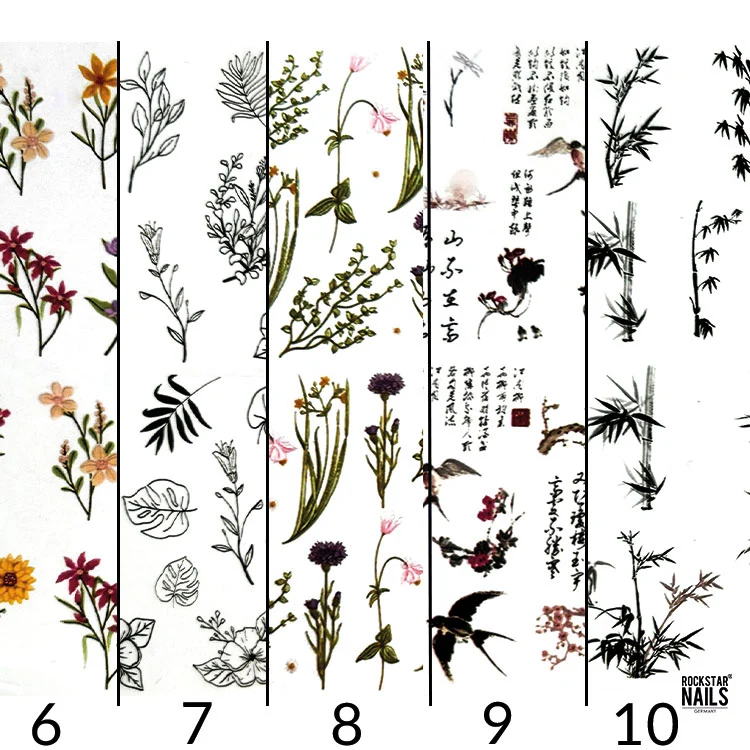 Transferfolien 10er Box - grafische Muster Art. 95628