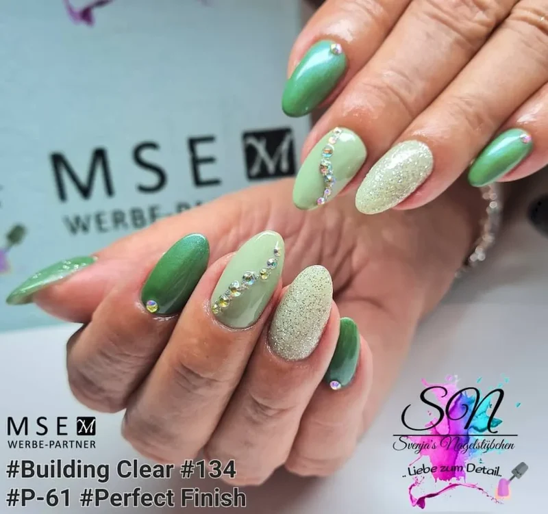 #P-61Mother of Pearl EFFEKT Color Gel 5ml Grün