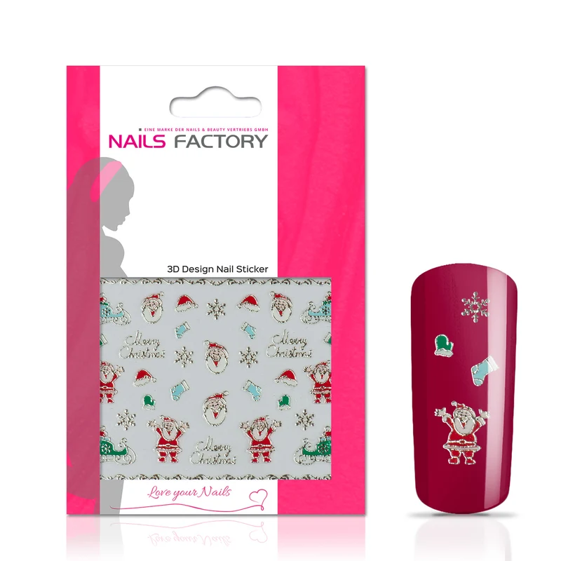 Nagelsticker Christmas Silver Merry Christmas