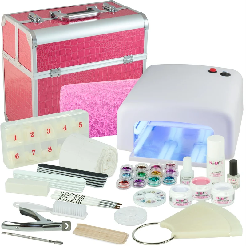 Mobiles Nagelstudio Mega Starter Set Pink Croco Design
