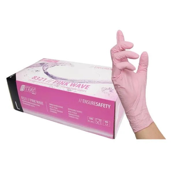 Nitrilhandschuhe, Gr. M - Pink Wave