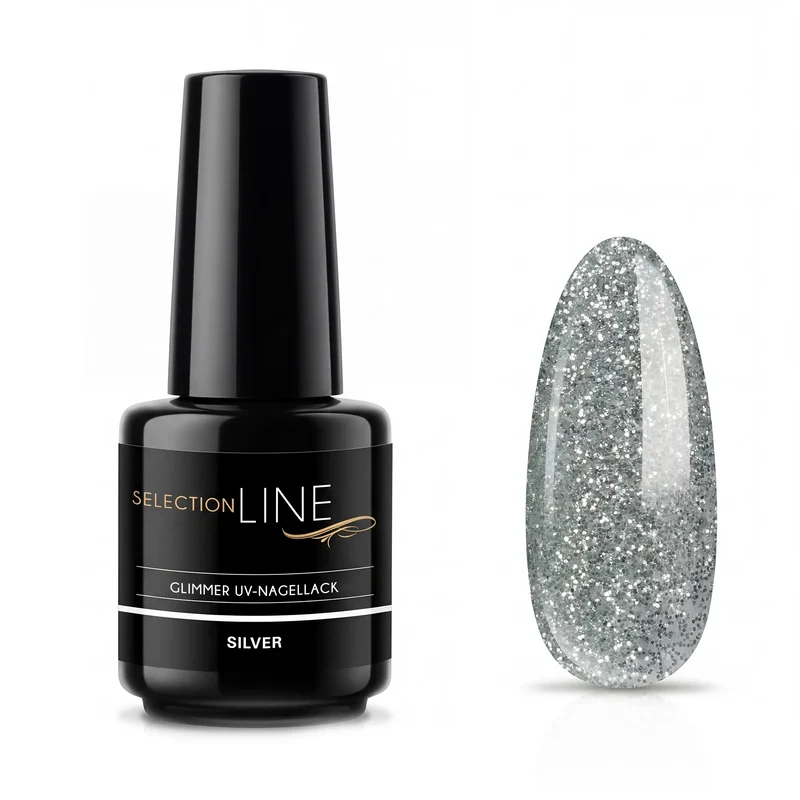 Selection Line Glimmer UV Nagellack Silver 15ml