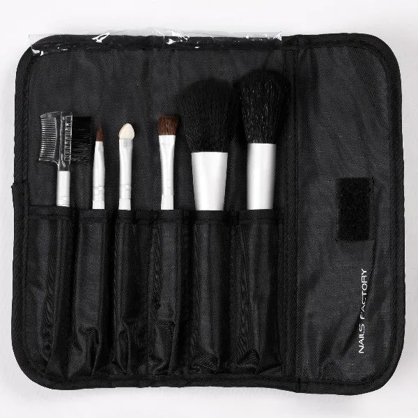 Make Up Pinsel Echthaar Griff Zebra 6er Set