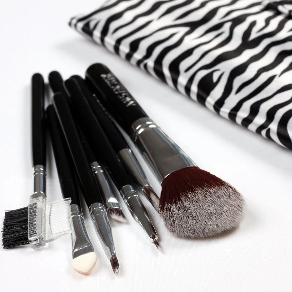 Make Up Pinsel Echthaar Griff Schwarz 7er Set