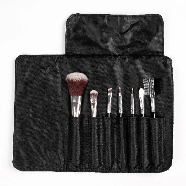 Make Up Pinsel Echthaar Griff Schwarz 7er Set