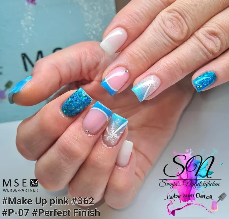 #P-07 Mother of Pearl EFFEKT Color Gel 5ml Blaugruen