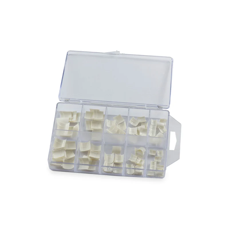 French Nagel Tips milchig Sortierbox 100 Stück