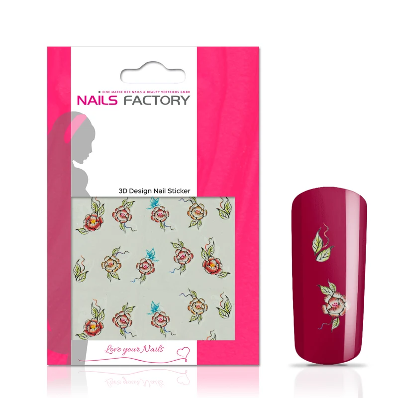 Nail Tattoo Red Rose
