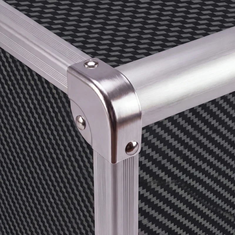 Kosmetikkoffer Aluminium Schwarz Carbon Design