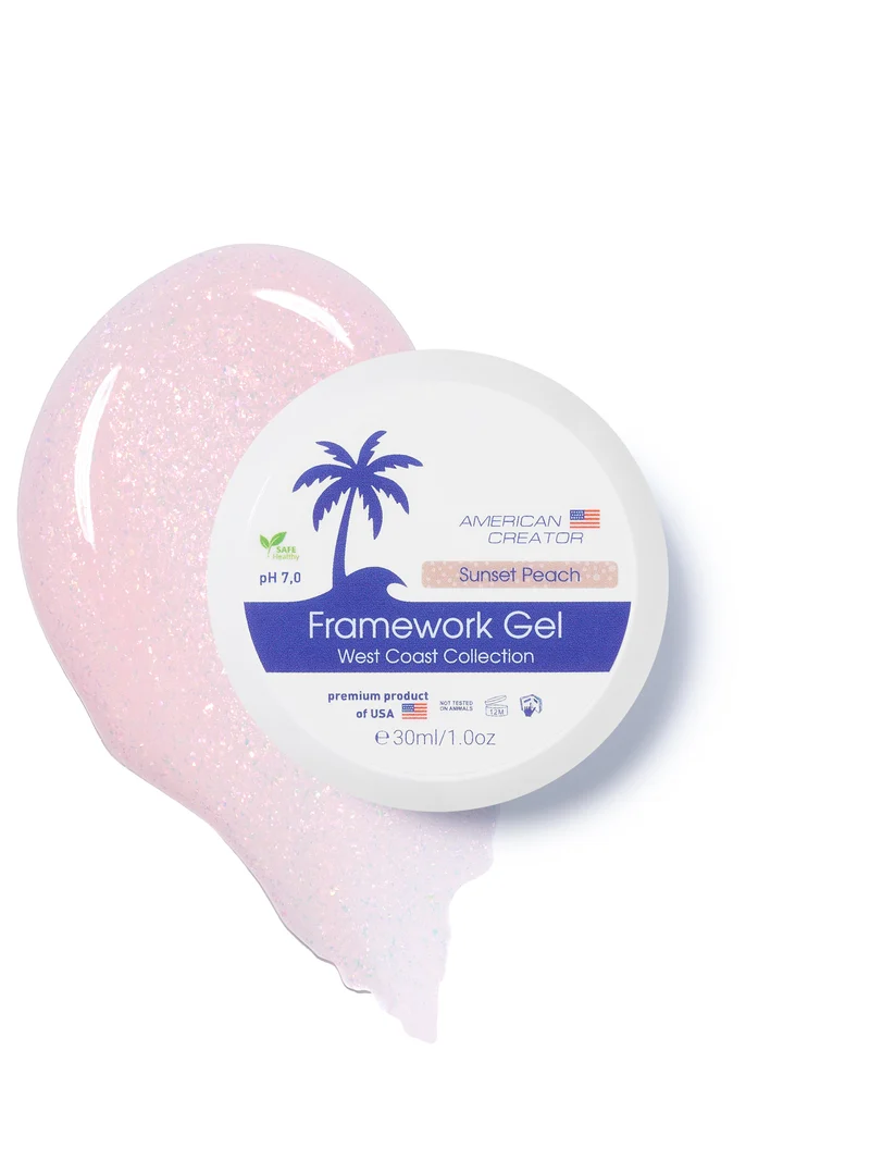 American Creator West Coast Framework Gel Sunset Peach 30ml