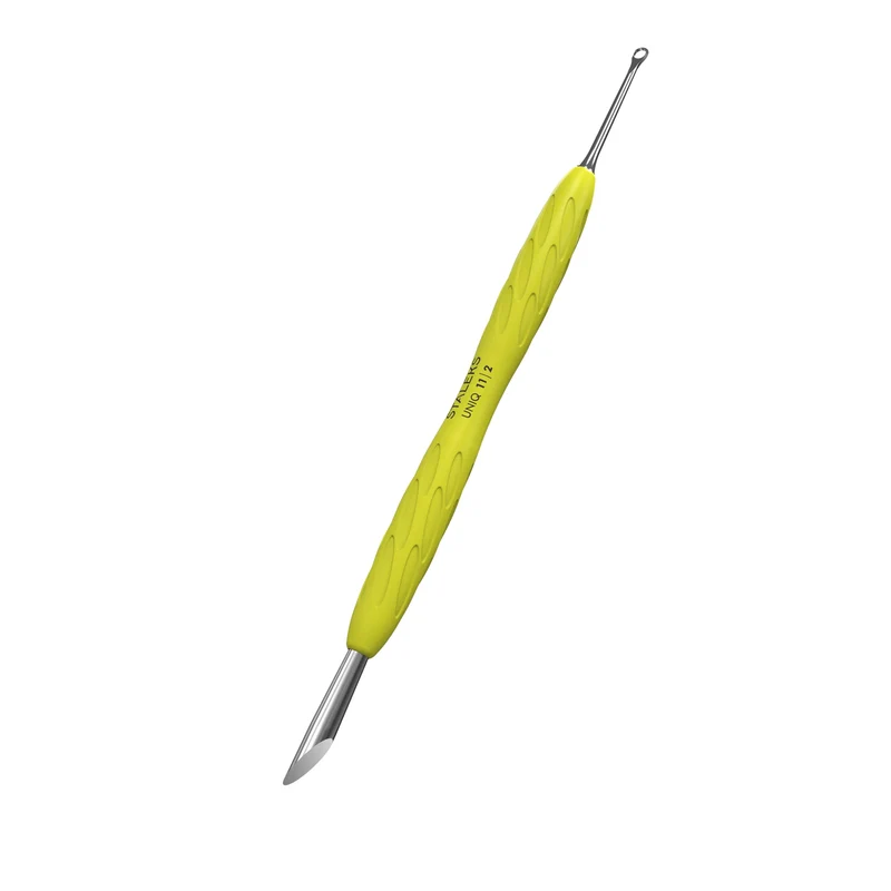 STALEKS PRO Cuticle pusher Uniq 11 type 2 (beveled and loop pusher), pusher manicure nail tools, cuticle cutter PQ-11/2y