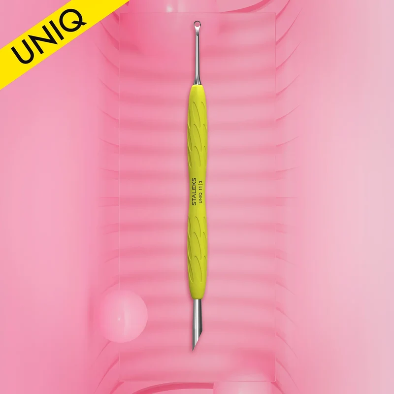 STALEKS PRO Cuticle pusher Uniq 11 type 2 (beveled and loop pusher), pusher manicure nail tools, cuticle cutter PQ-11/2y