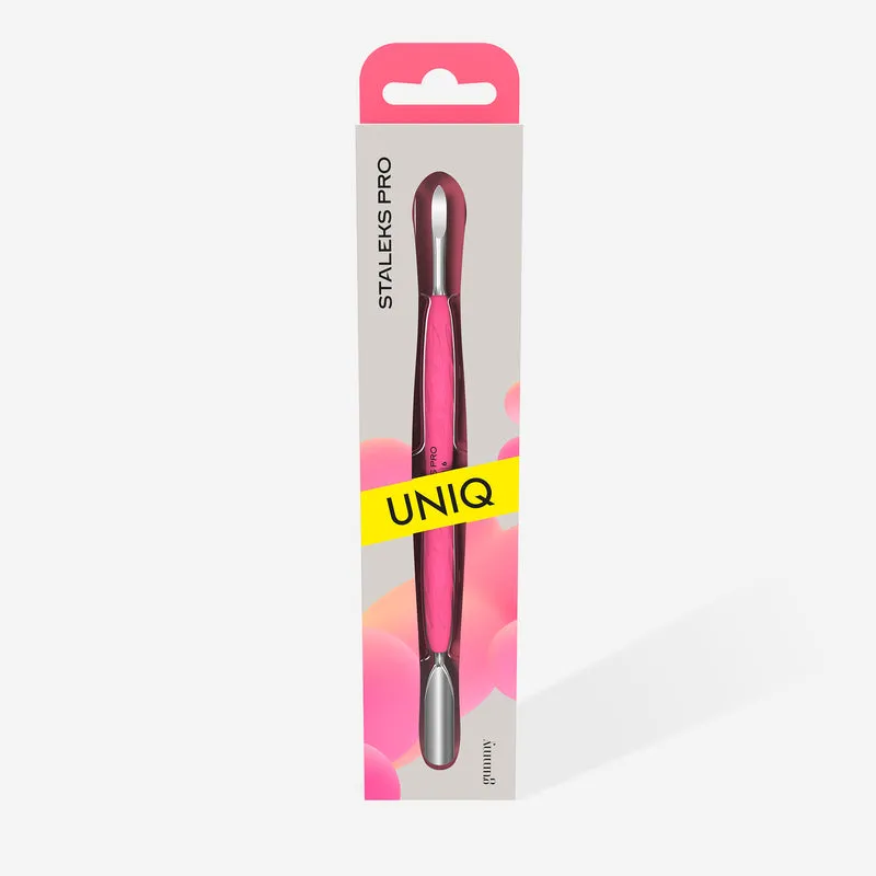 STALEKS PRO Cuticle pusher Uniq 10 type 6 (rounded wide pusher and nail cleaner), pusher manicure nail tools, cuticle cutter PQ-10/6