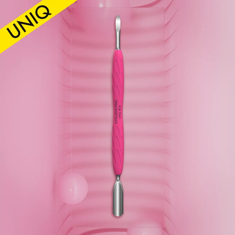 STALEKS PRO Cuticle pusher Uniq 10 type 6 (rounded wide pusher and nail cleaner), pusher manicure nail tools, cuticle cutter PQ-10/6
