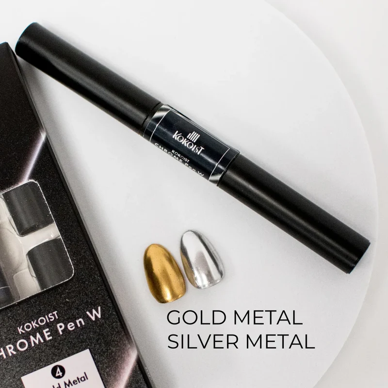 Kokoist W Chrome Pen Gold Metal x Silver Metal W 04