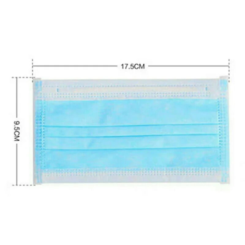100 x Einweg Masken blau