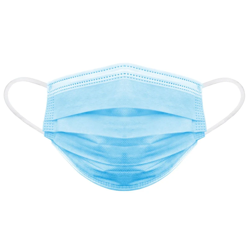 100 x Einweg Masken blau