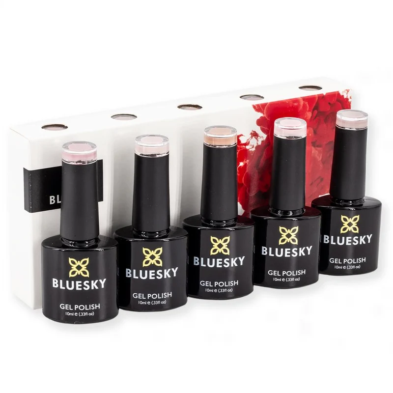BLUESKY Natural Nude Set: 5 UV Lacke zum Preis von 4