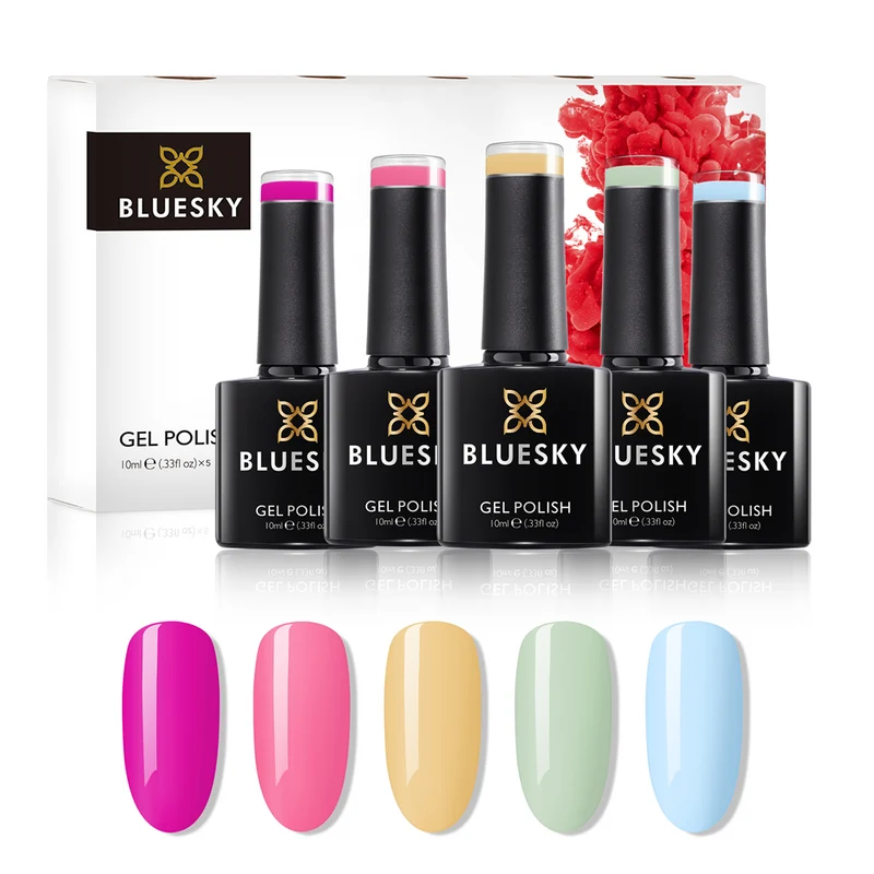 BLUESKY Endless Summer Set: 5 UV Lacke zum Preis von 4