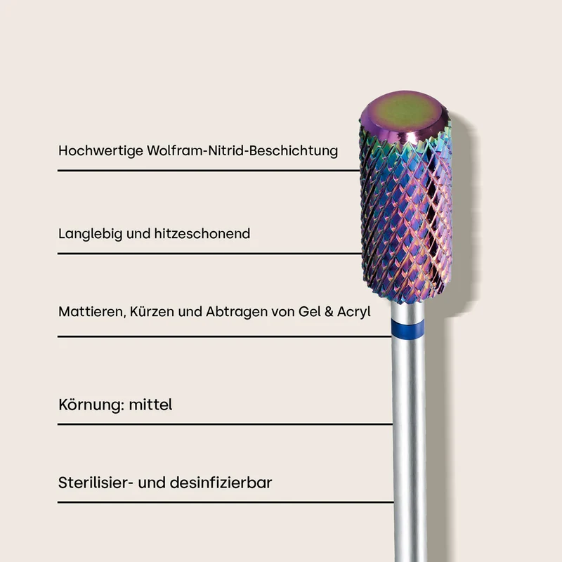 Nagelfräser Wolfram-Nitrat-Bit Zylinder mittel