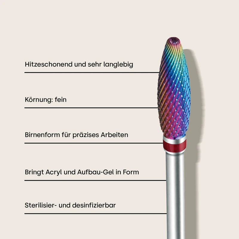 Nagelfräser Wolfram-Nitrat-Bit Birne fein
