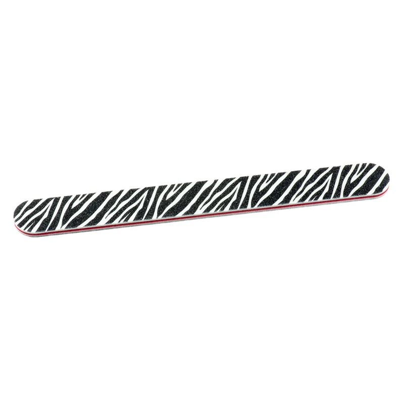 Profi Nagelfeilen gerade Zebra Design 10er Set