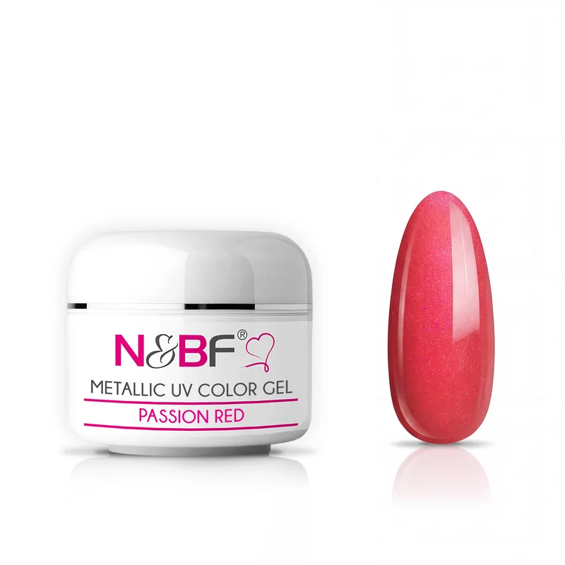 Metallic Farbgel Passion Red 5ml