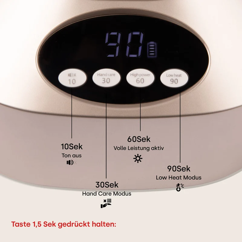 emmi Power 68 UV LED Nagellampe gold Akku