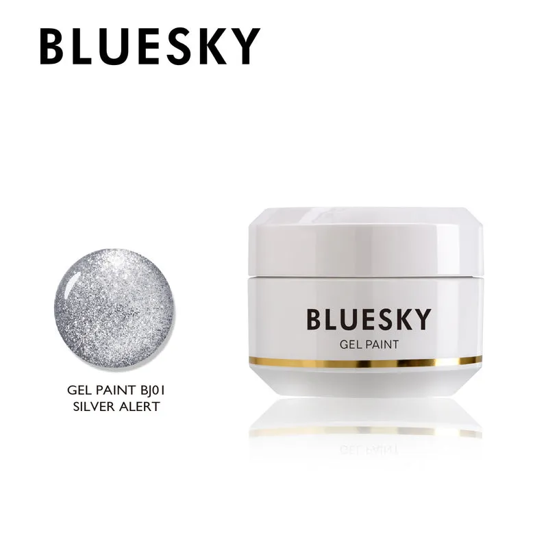 BLUESKY Sparkling Metallic Gel Paint BJ01 Silver Alert