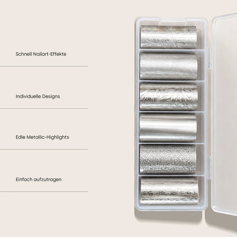Transferfolie "Sliver Glow" 6 Rollen