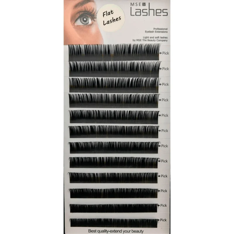 Seidenwimpern Flat Lashes Trays - D-Curl - 0,15 mm - 14 mm